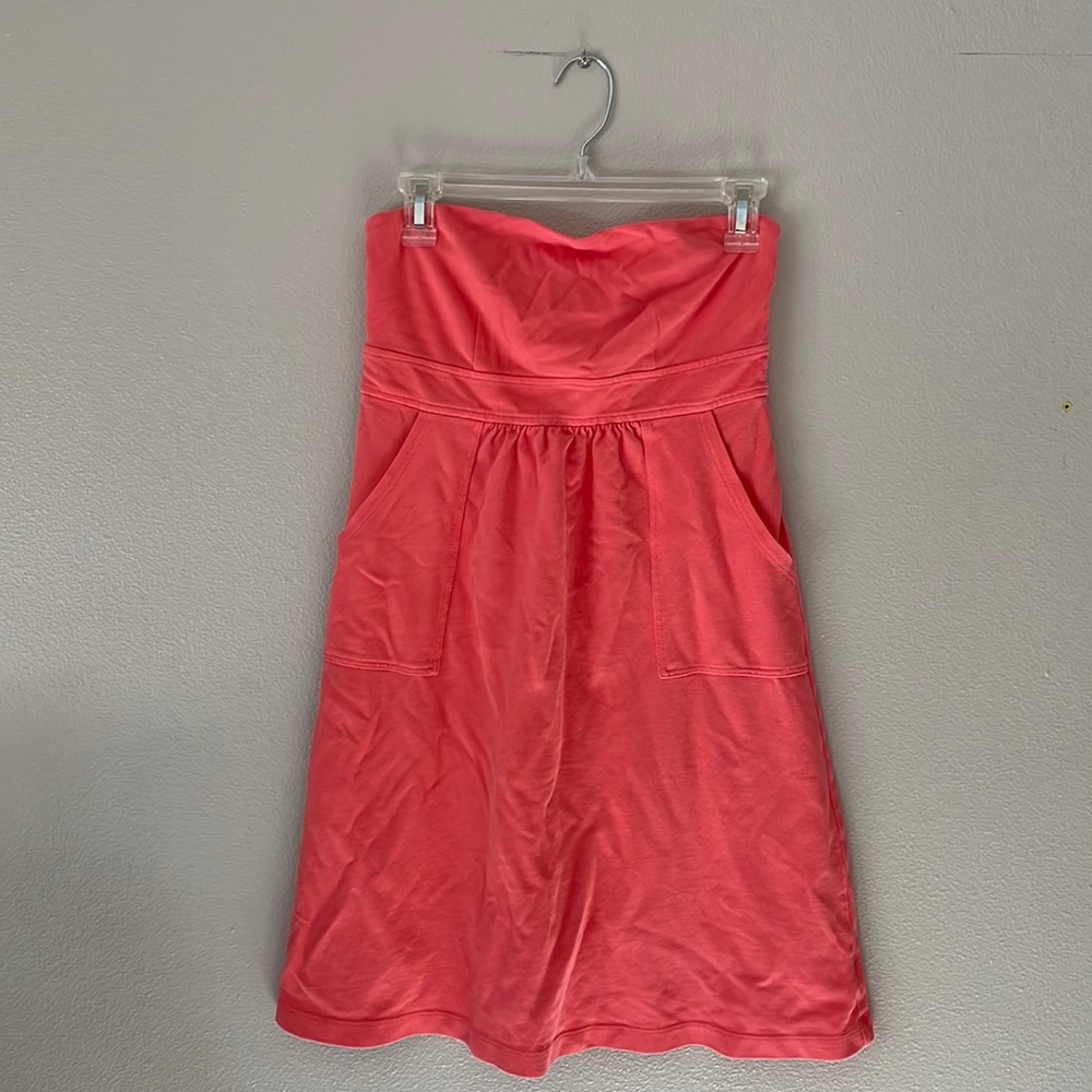 J. Crew coral strapless dress size 2